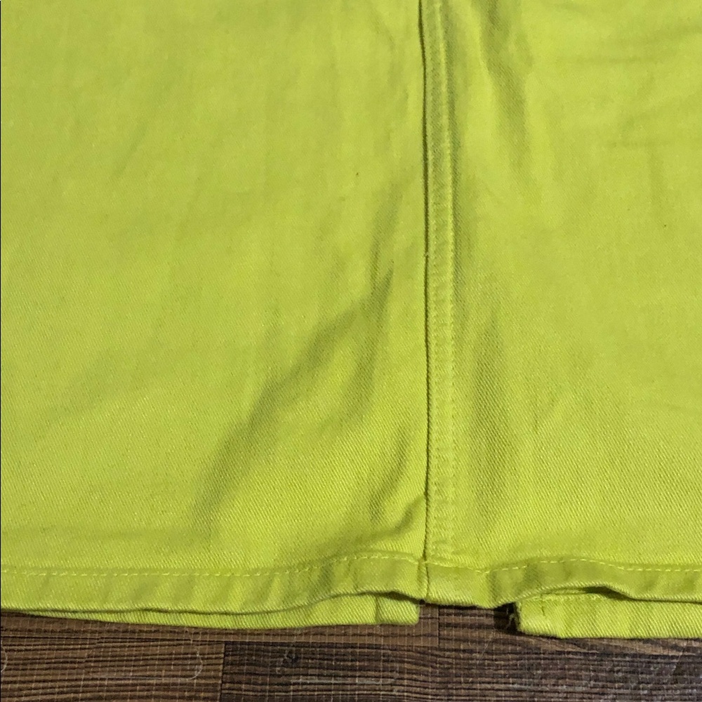 Garnet Hill Denim Lemon Lime Colored Skirt size 10 - Picture 6 of 16